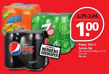 Aanbiedingen Pepsi, sisi of seven up - Huismerk - Plus - Geldig van 04/12/2016 tot 10/12/2016 bij Plus