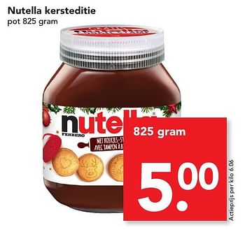 Aanbiedingen Nutella kersteditie - Nutella - Geldig van 04/12/2016 tot 10/12/2016 bij Deen Supermarkten