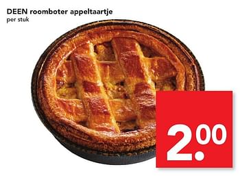 Aanbiedingen Deen roomboter appeltaartje - Huismerk deen supermarkt - Geldig van 04/12/2016 tot 10/12/2016 bij Deen Supermarkten