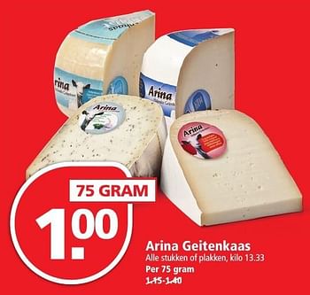 Aanbiedingen Arina geitenkaas - Arina - Geldig van 04/12/2016 tot 10/12/2016 bij Plus