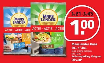 Aanbiedingen Maaslander kaas 30+ of 48+ - Maaslander - Geldig van 04/12/2016 tot 10/12/2016 bij Plus