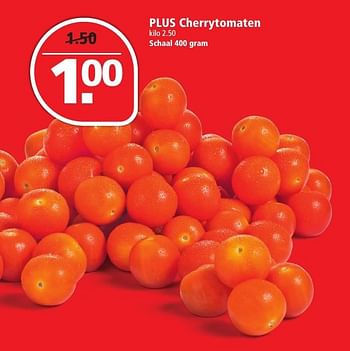 Aanbiedingen Plus cherrytomaten - Huismerk - Plus - Geldig van 04/12/2016 tot 10/12/2016 bij Plus