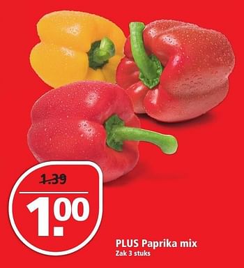 Aanbiedingen Plus paprika mix - Huismerk - Plus - Geldig van 04/12/2016 tot 10/12/2016 bij Plus