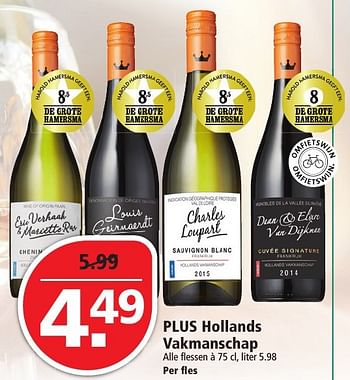Aanbiedingen Plus hollands vakmanschap - Witte wijnen - Geldig van 04/12/2016 tot 10/12/2016 bij Plus