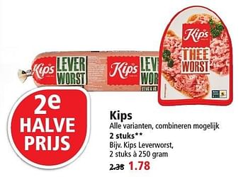 Aanbiedingen Kips leverworst - Kips - Geldig van 04/12/2016 tot 10/12/2016 bij Plus