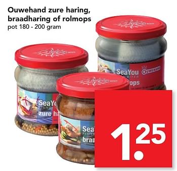Aanbiedingen Ouwehand zure haring, braadharing of rolmops - Ouwehand - Geldig van 04/12/2016 tot 10/12/2016 bij Deen Supermarkten