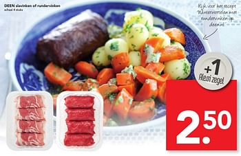 Aanbiedingen Deen slavinken of rundervinken - Huismerk deen supermarkt - Geldig van 04/12/2016 tot 10/12/2016 bij Deen Supermarkten