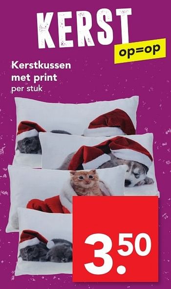 Aanbiedingen Kerstkussen met print - Huismerk deen supermarkt - Geldig van 04/12/2016 tot 10/12/2016 bij Deen Supermarkten