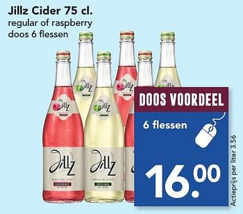 Aanbiedingen Jillz cider regular of raspberry - Jillz - Geldig van 04/12/2016 tot 10/12/2016 bij Deen Supermarkten