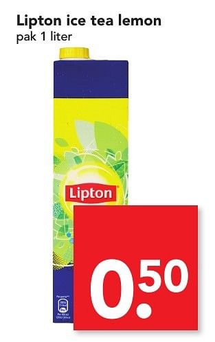 Aanbiedingen Lipton ice tea lemon - Lipton - Geldig van 04/12/2016 tot 10/12/2016 bij Deen Supermarkten