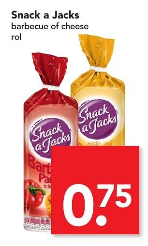Aanbiedingen Snack a jacks barbecue of cheese - Snack a Jacks - Geldig van 04/12/2016 tot 10/12/2016 bij Deen Supermarkten