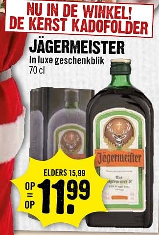 Aanbiedingen Jagermeister - Jagermeister - Geldig van 04/12/2016 tot 10/12/2016 bij Dirk III