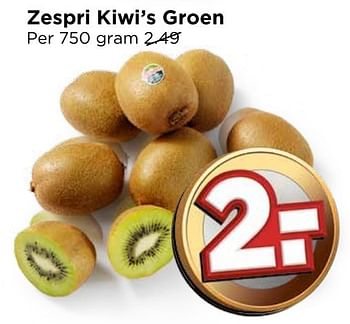 Aanbiedingen Zespri kiwi`s groen - Zespri - Geldig van 04/12/2016 tot 10/12/2016 bij Vomar