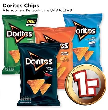 Aanbiedingen Doritos chips - Doritos - Geldig van 04/12/2016 tot 10/12/2016 bij Vomar