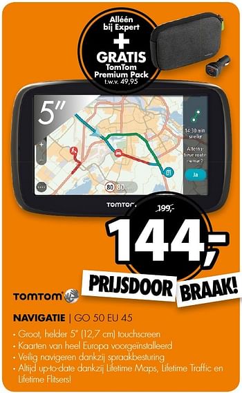 Aanbiedingen Navigatie go 50 eu 45 - TomTom - Geldig van 05/12/2016 tot 11/12/2016 bij Expert