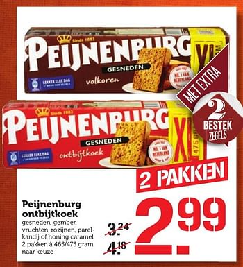 Aanbiedingen Peijnenburg ontbijtkoek - Peijnenburg - Geldig van 05/12/2016 tot 11/12/2016 bij Coop
