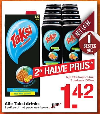 Aanbiedingen Alle taksi drinks - Taksi - Geldig van 05/12/2016 tot 11/12/2016 bij Coop