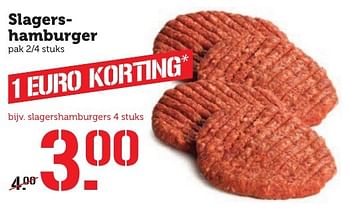 Aanbiedingen Slagershamburger - Huismerk - Coop - Geldig van 05/12/2016 tot 11/12/2016 bij Coop