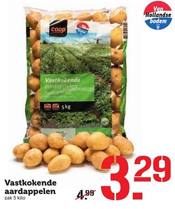 Aanbiedingen Vastkokende aardappelen - Huismerk - Coop - Geldig van 05/12/2016 tot 11/12/2016 bij Coop