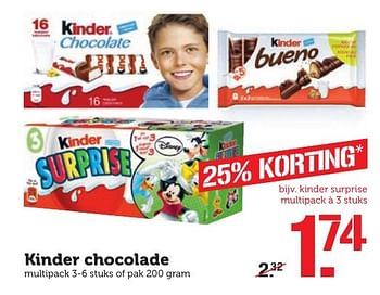 Aanbiedingen Kinder chocolade - Kinder - Geldig van 05/12/2016 tot 11/12/2016 bij Coop