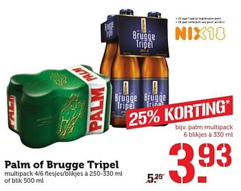 Aanbiedingen Palm of brugge tripel - Brugge Tripel - Geldig van 05/12/2016 tot 11/12/2016 bij Coop