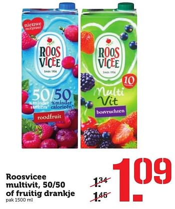 Aanbiedingen Roosvicee multivit, 50-50 of fruitig drankje - Roosvicee - Geldig van 05/12/2016 tot 11/12/2016 bij Coop