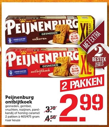 Aanbiedingen Peijnenburg ontbijtkoek - Peijnenburg - Geldig van 05/12/2016 tot 11/12/2016 bij Coop