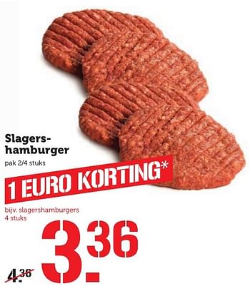 Aanbiedingen Slagershamburger - Huismerk - Coop - Geldig van 05/12/2016 tot 11/12/2016 bij Coop