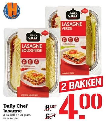 Aanbiedingen Daily chef lasagne - Daily chef - Geldig van 05/12/2016 tot 11/12/2016 bij Coop