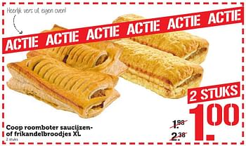 Aanbiedingen Coop roomboter saucijzenof frikandelbroodjes xl - Huismerk - Coop - Geldig van 05/12/2016 tot 11/12/2016 bij Coop