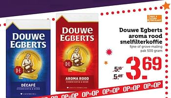 Aanbiedingen Douwe egberts aroma rood snelfilterkoffie - Douwe Egberts - Geldig van 05/12/2016 tot 11/12/2016 bij Coop