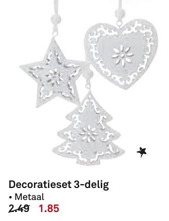 Aanbiedingen Decoratieset 3-delig - Huismerk Karwei - Geldig van 05/12/2016 tot 11/12/2016 bij Karwei
