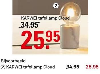 Aanbiedingen Karwei tafellamp cloud - Huismerk Karwei - Geldig van 05/12/2016 tot 11/12/2016 bij Karwei