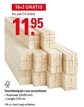 Aanbiedingen Voordeelpak ruw vurenhout - Huismerk Karwei - Geldig van 05/12/2016 tot 11/12/2016 bij Karwei