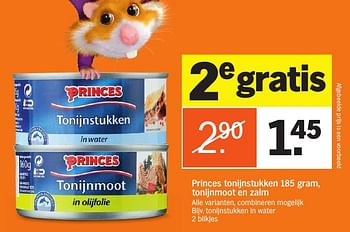 Aanbiedingen Tonijnstukken in water - Princes - Geldig van 04/12/2016 tot 11/12/2016 bij Albert Heijn