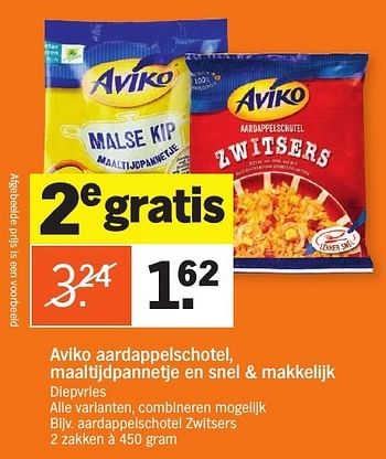 Aanbiedingen Aardappelschotel zwitsers - Aviko - Geldig van 04/12/2016 tot 11/12/2016 bij Albert Heijn
