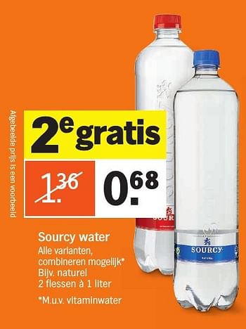 Aanbiedingen Sourcy water naturel - Sourcy - Geldig van 04/12/2016 tot 11/12/2016 bij Albert Heijn