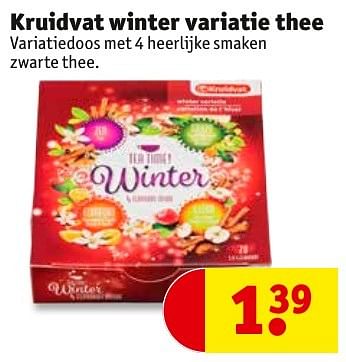 Aanbiedingen Kruidvat winter variatie thee - Huismerk - Kruidvat - Geldig van 06/12/2016 tot 11/12/2016 bij Kruidvat