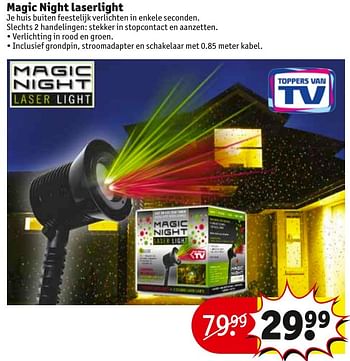 Aanbiedingen Magic night laserlight - Huismerk - Kruidvat - Geldig van 06/12/2016 tot 11/12/2016 bij Kruidvat