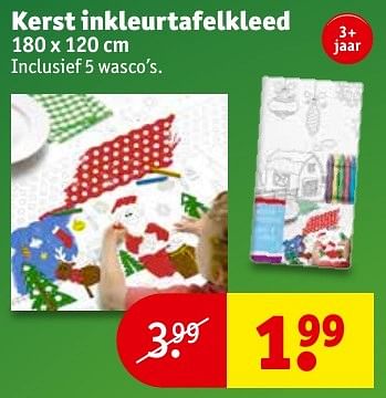 Aanbiedingen Kerst inkleurtafelkleed - Huismerk - Kruidvat - Geldig van 06/12/2016 tot 11/12/2016 bij Kruidvat