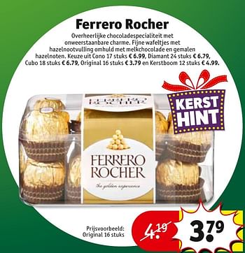 Aanbiedingen Ferrero rocher original - Ferrero - Geldig van 06/12/2016 tot 11/12/2016 bij Kruidvat
