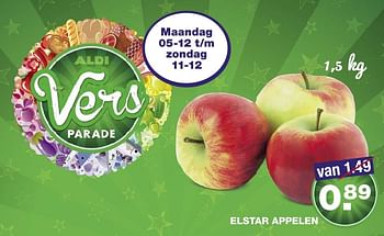 Aanbiedingen Elstar appelen - Huismerk - Aldi - Geldig van 04/12/2016 tot 11/12/2016 bij Aldi