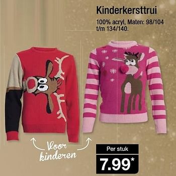 Aanbiedingen Kinderkersttrui - Huismerk - Aldi - Geldig van 04/12/2016 tot 11/12/2016 bij Aldi