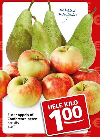 Aanbiedingen Elstar appels of conference peren - Huismerk - Jan Linders - Geldig van 05/12/2016 tot 11/12/2016 bij Jan Linders