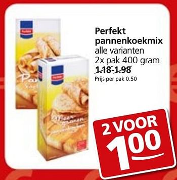 Aanbiedingen Perfekt pannenkoekmix - Perfekt - Geldig van 05/12/2016 tot 11/12/2016 bij Jan Linders