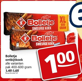 Aanbiedingen Bolletje ontbijtkoek - Bolletje - Geldig van 05/12/2016 tot 11/12/2016 bij Jan Linders