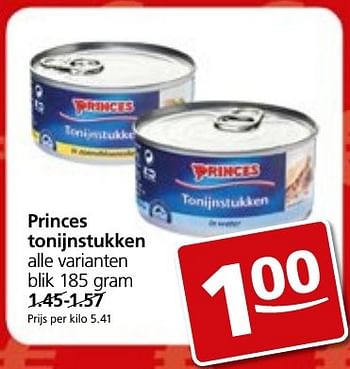 Aanbiedingen Princes tonijnstukken - Princes - Geldig van 05/12/2016 tot 11/12/2016 bij Jan Linders