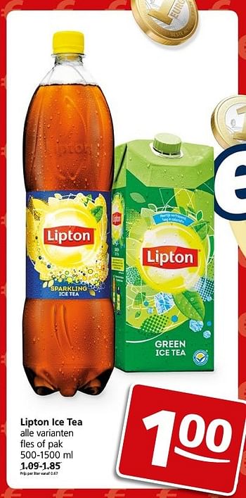 Aanbiedingen Lipton ice tea - Lipton - Geldig van 05/12/2016 tot 11/12/2016 bij Jan Linders