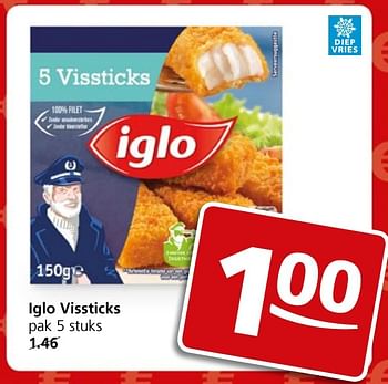 Aanbiedingen Iglo vissticks - Iglo - Geldig van 05/12/2016 tot 11/12/2016 bij Jan Linders