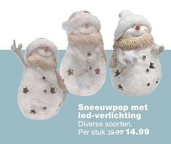 Aanbiedingen Sneeuwpop met led-verlichting - Huismerk - Praxis - Geldig van 05/12/2016 tot 11/12/2016 bij Praxis